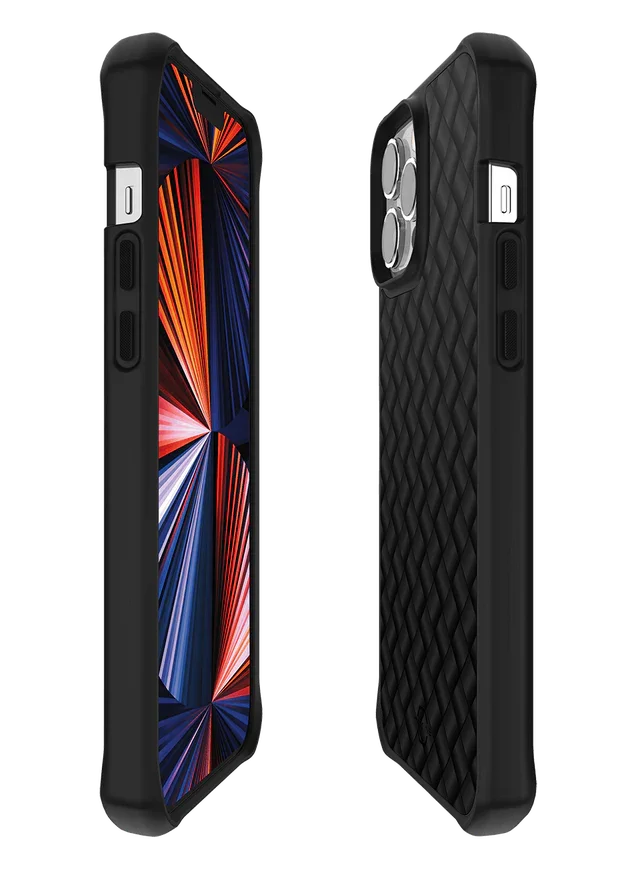 Itskins Hybrid Mag Carbon iPhone 13 Pro Series Cover - Black Shinning 12K Carbon - Tashqila Itskins Hybrid Mag Carbon iPhone 13 Pro Series Cover - Black Shinning 12K Carbon - Tashqila